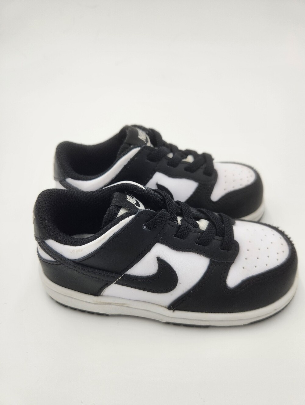 Nike Dunk Low Panda Black And White Sneakers Child Size 8c
